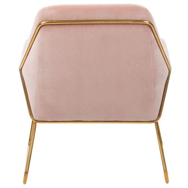 Image 3 Misty Metal Frame Blush Accent Chair more views