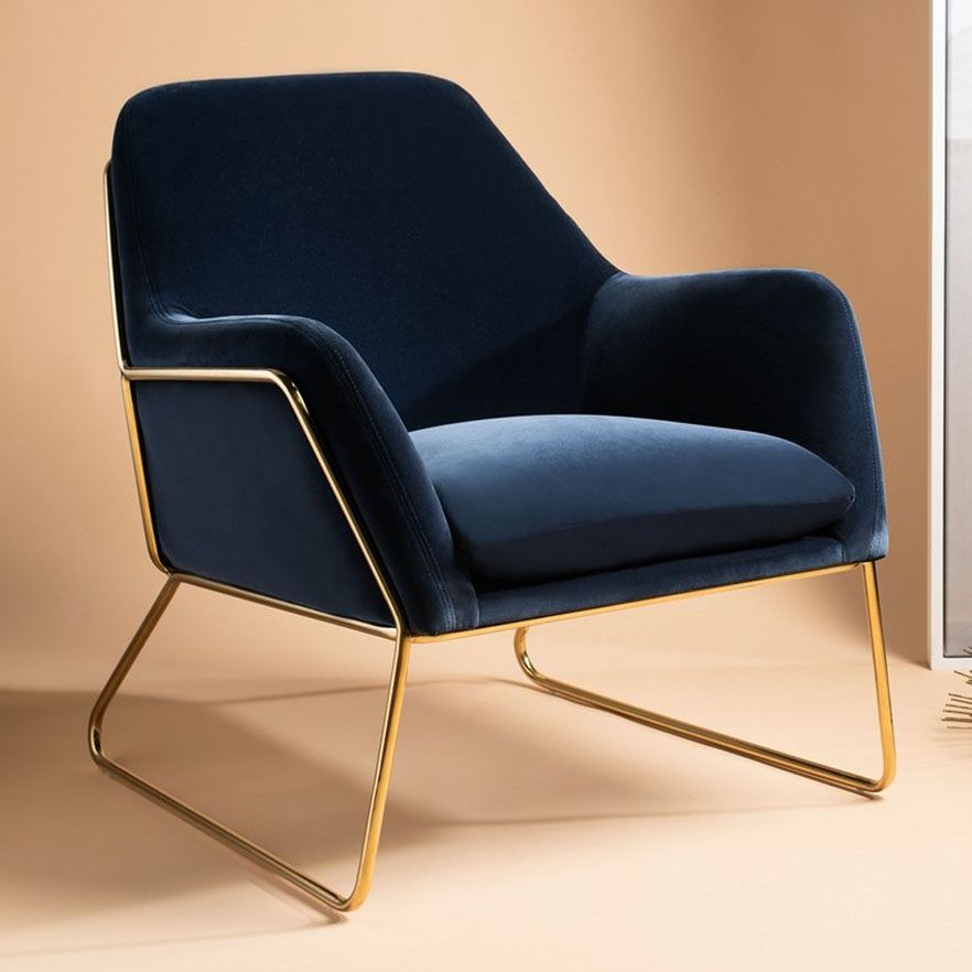 navy gold accent chair