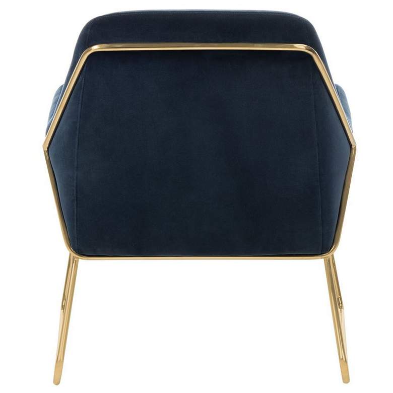 Image 3 Misty Metal Frame Navy and Gold Accent Chair more views