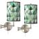 Misty Morning Tessa Brushed Nickel Swing Arm Wall Lamps Set of 2