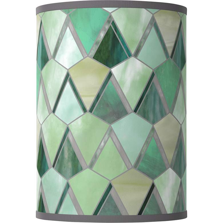 Image 1 Misty Morning White Giclee Cylinder Lamp Shade 8x8x11 (Spider)