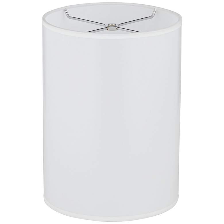 Image 2 Misty Morning White Giclee Cylinder Lamp Shade 8x8x11 (Spider) more views