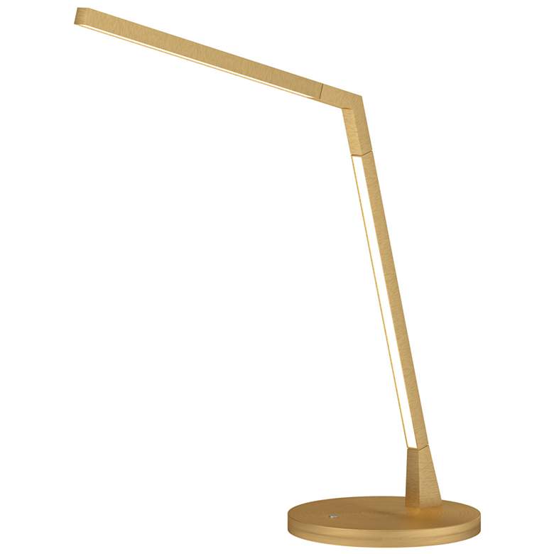 Image 1 Miter Brushed Gold LED Desk Lamp