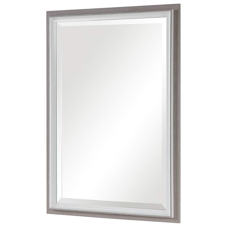 Mitra White Oatmeal 28 1/4 inch x 40 1/4 inch Vanity Wall Mirror more views
