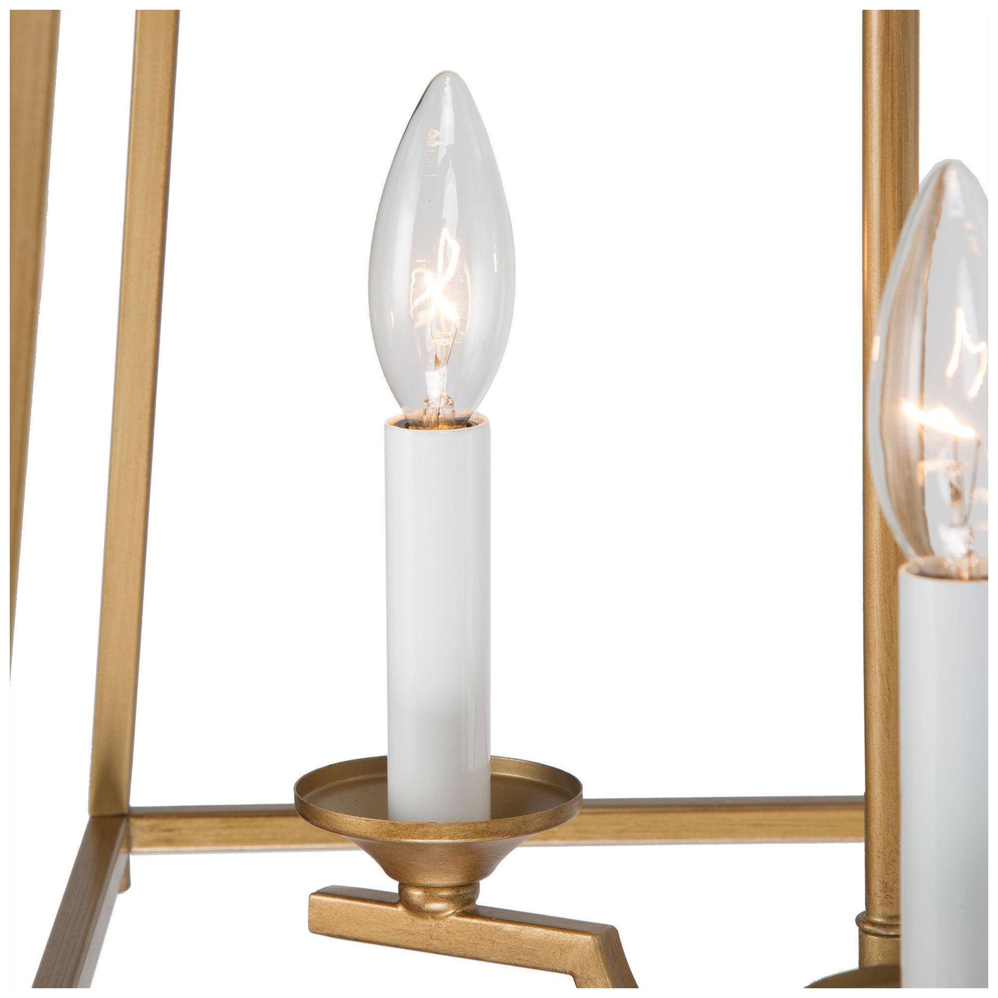 Image 5 Mitria 14.6"W Distressed Brass 3-Light Lantern Metal Kitchen Chandelier more views