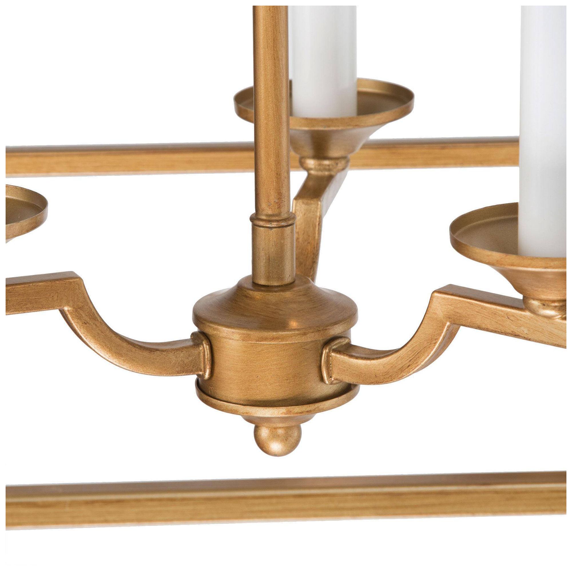 Image 6 Mitria 14.6"W Distressed Brass 3-Light Lantern Metal Kitchen Chandelier more views