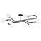 Mitzi 40"W Polished Nickel w/ Textured Black Ceiling Light