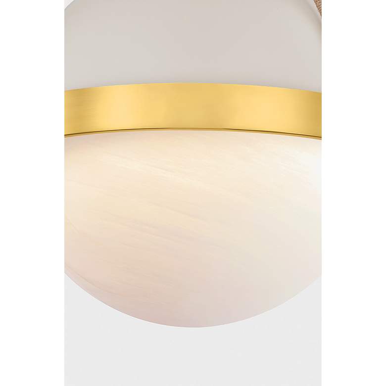 Image 6 Mitzi Abbie Pendant 18" in Aged Brass and Soft Bisque more views