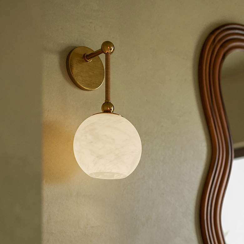 Image 1 Mitzi Abbie Wall Sconce 7.25" in Aged Brass