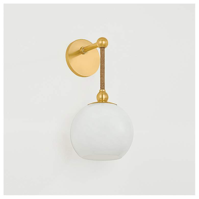 Image 4 Mitzi Abbie Wall Sconce 7.25" in Aged Brass more views