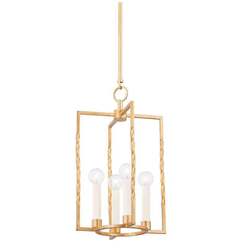 Image 1 Mitzi Adelaide 22" Vintage Gold Leaf 4 Light Lantern