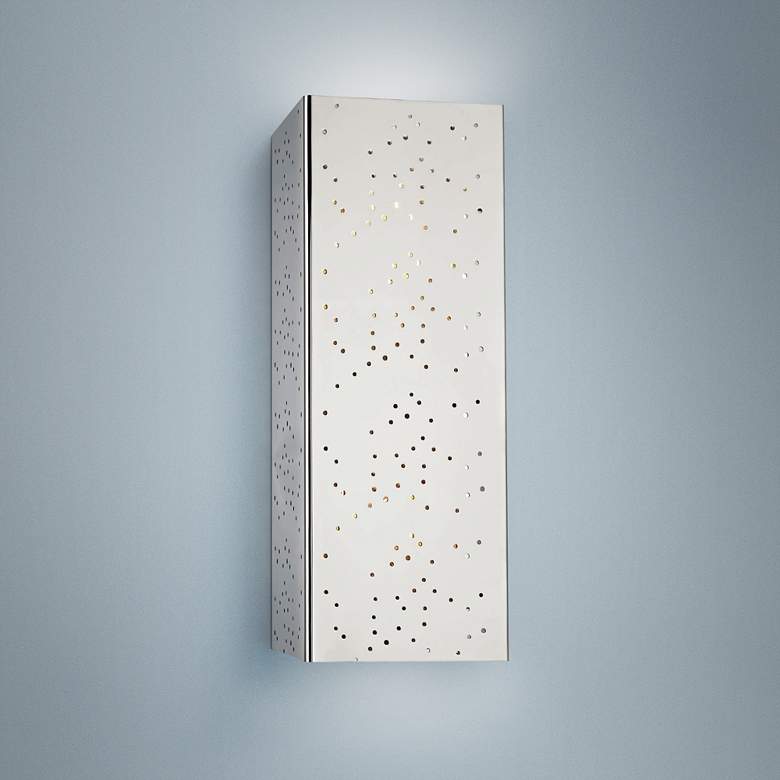 Image 1 Mitzi Aiko 14 3/4" High Polished Nickel Wall Sconce