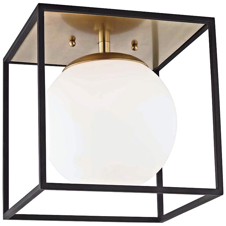 Image 2 Mitzi Aira 14" Wide Aged Brass Modern Ceiling Light