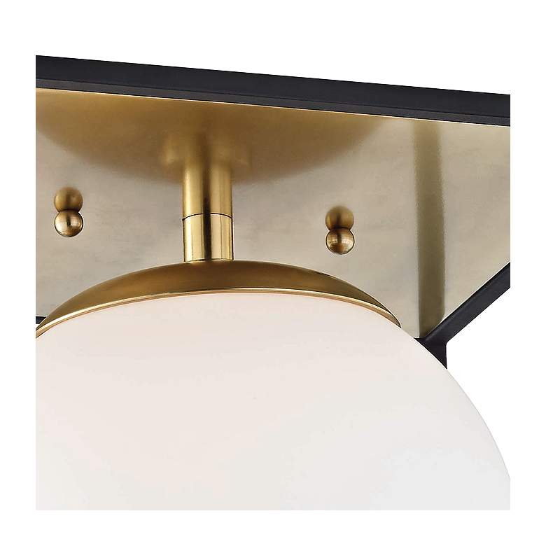 Image 3 Mitzi Aira 9 1/2" Wide Black and Brass Modern Ceiling Light more views