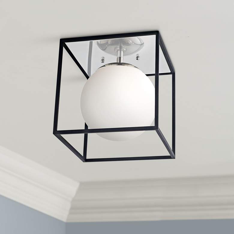 Image 1 Mitzi Aira 9 1/2" Wide Polished Nickel Ceiling Light