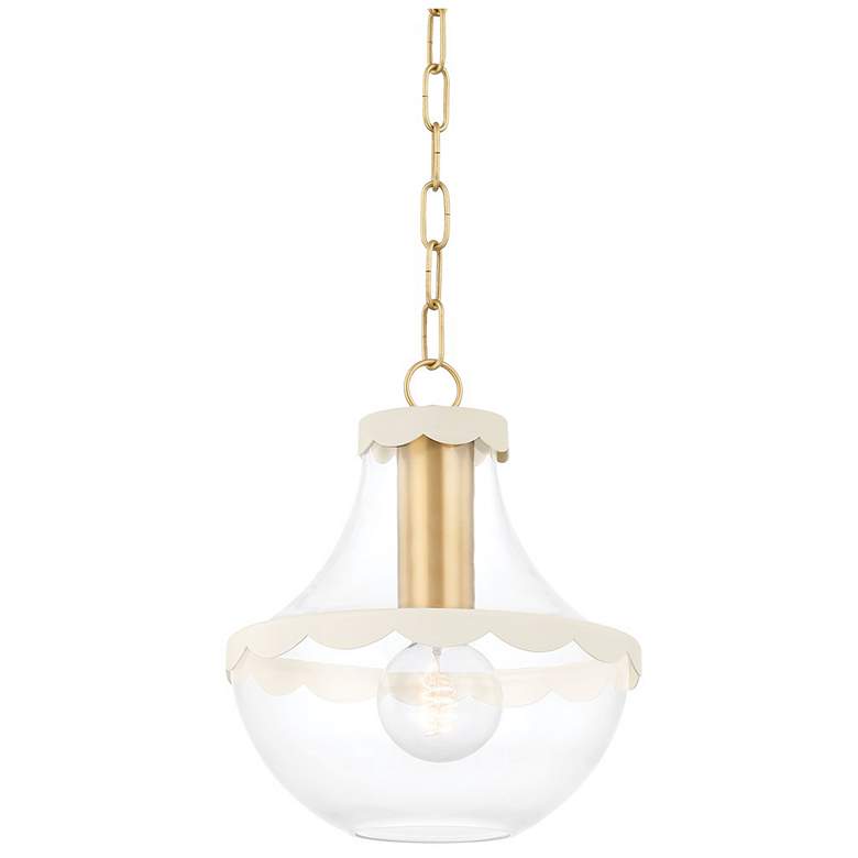 Image 1 Mitzi Alaina 21 inch Aged Brass 1 Light Pendant