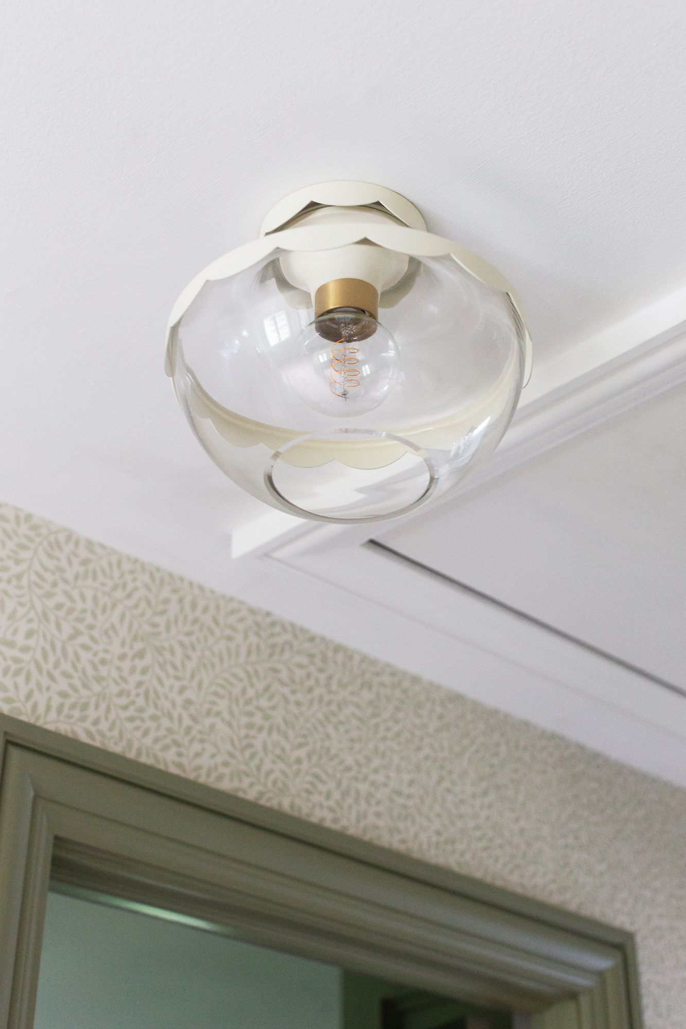 Image 7 Mitzi Alaina 21" Aged Brass 1 Light Semi Flush more views