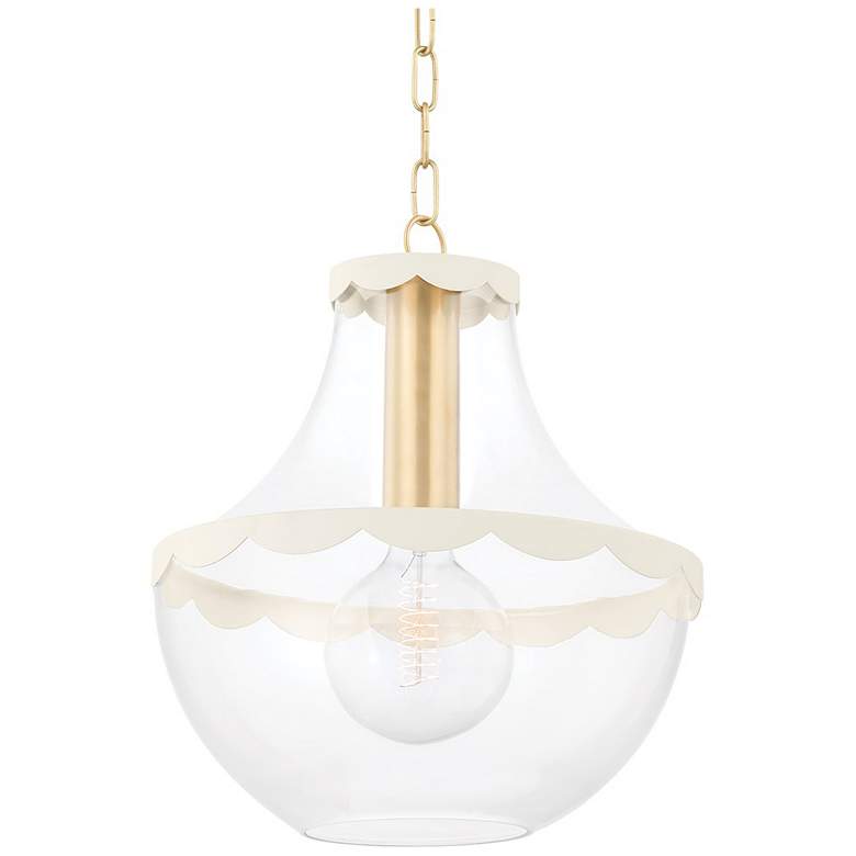 Image 1 Mitzi Alaina 28.5" Aged Brass 1 Light Pendant