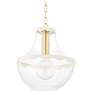 Mitzi Alaina 28.5" Aged Brass 1 Light Pendant
