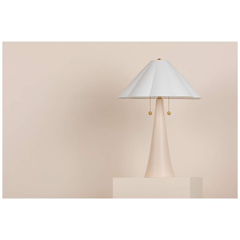 Image 4 Mitzi Alana 23" High Coastal Modern Ivory Ceramic Table Lamp more views