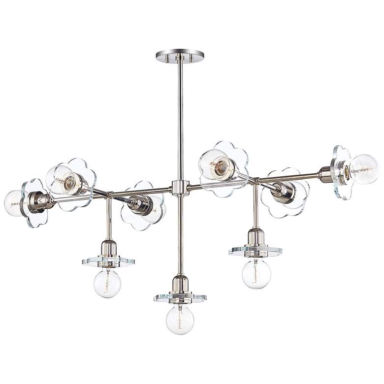Image 2 Mitzi Alexa 46"W Polished Nickel 9-Light Chandelier