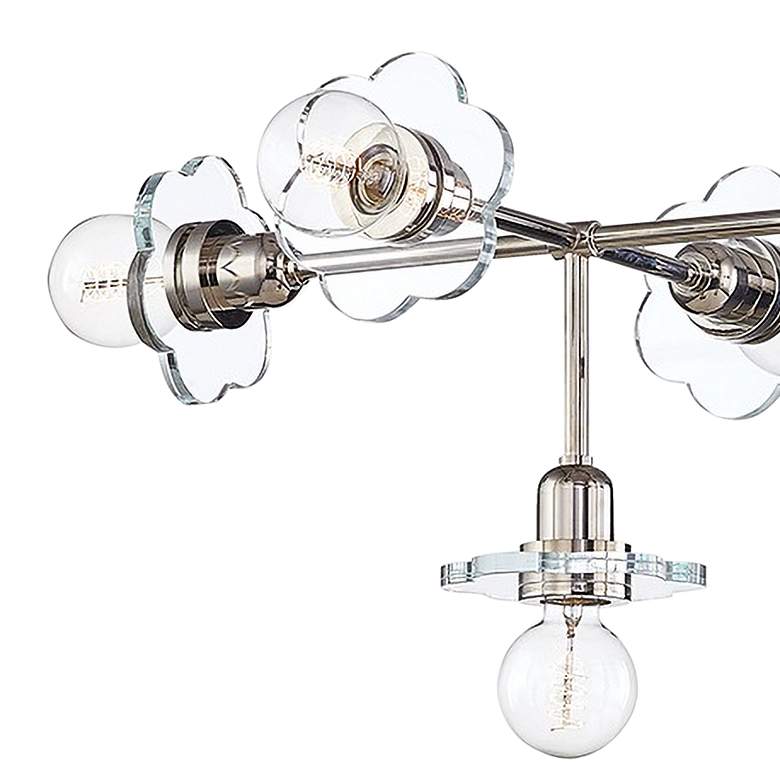 Image 3 Mitzi Alexa 46 inchW Polished Nickel 9-Light Chandelier more views