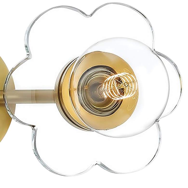 Image 2 Mitzi Alexa 6" High Aged Brass 2-Light Wall Sconce more views