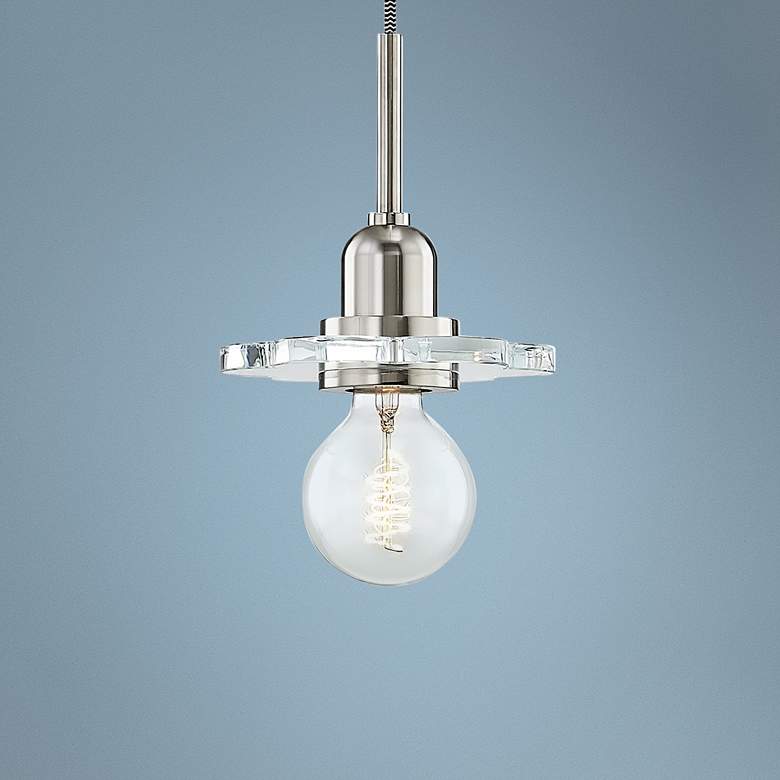 Image 1 Mitzi Alexa 6" Wide Polished Nickel Mini Pendant Light
