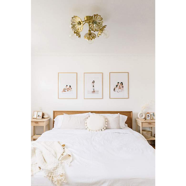 Image 3 Mitzi Alyssa 24" Wide Aged Brass 5 Light Semi Flush more views
