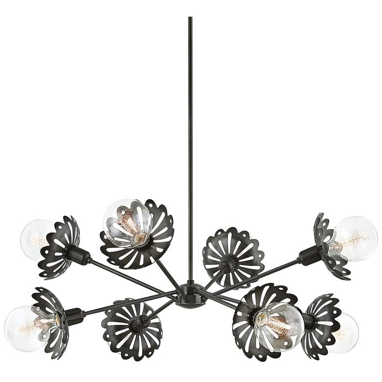 Image 2 Mitzi Alyssa 42 inch Wide Old Bronze 8-Light Chandelier