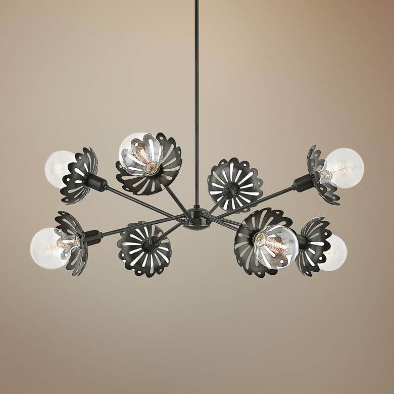 Image 1 Mitzi Alyssa 42 inch Wide Old Bronze 8-Light Chandelier