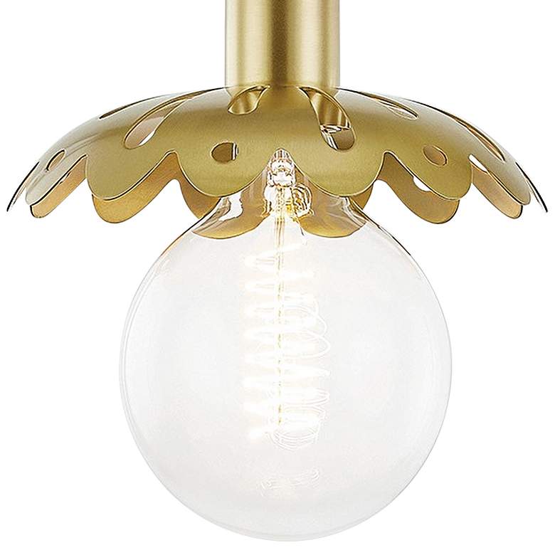 Image 3 Mitzi Alyssa 8" Wide Aged Brass Mini Pendant Light more views