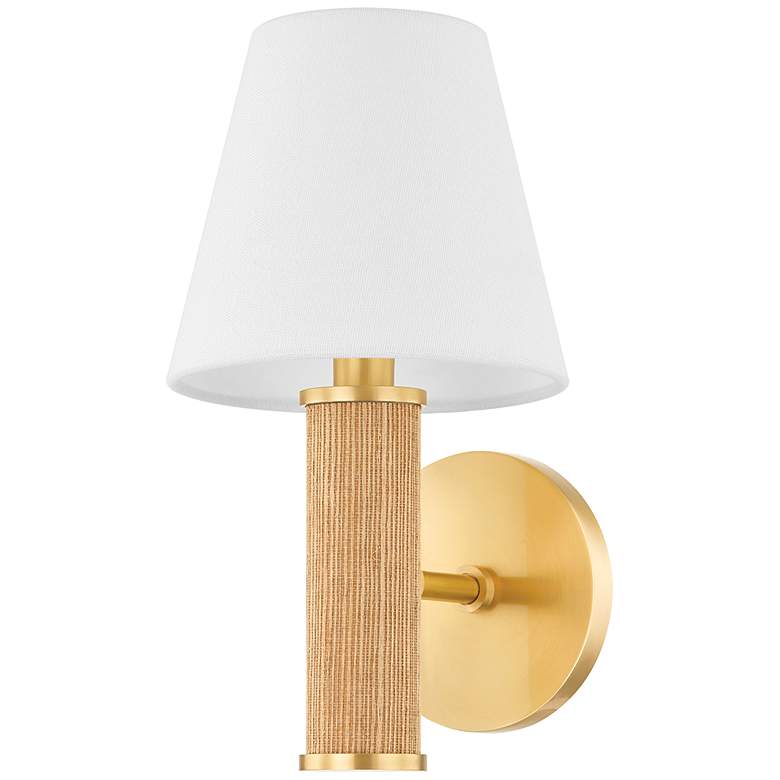 Image 1 Mitzi Amabella 11 1/2" High Aged Brass Wall Sconce