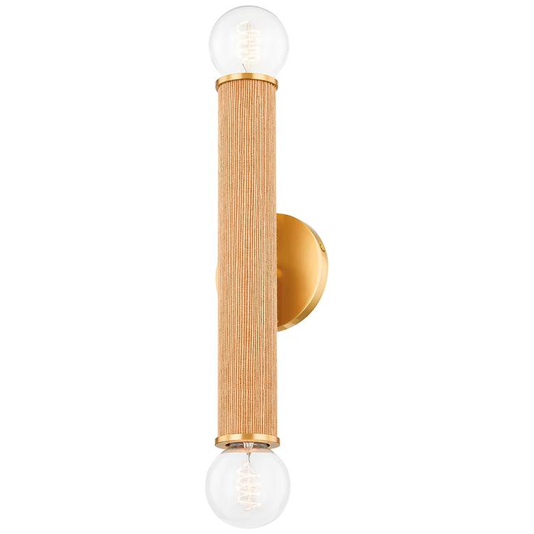 Image 1 Mitzi Amabella 22" High Aged Brass 2-Light Wall Sconce