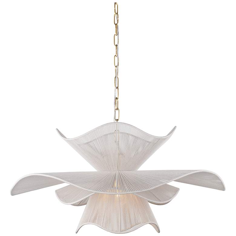 Image 2 Mitzi Amanda Chandelier 34" in Aged Brass