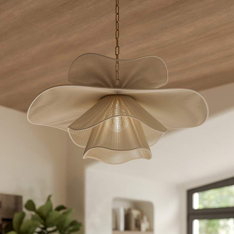 Image 1 Mitzi Amanda Chandelier 34" in Aged Brass