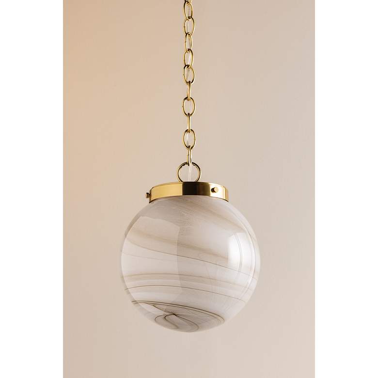Image 3 Mitzi Ambra Pendant 11.75" in Aged Brass more views