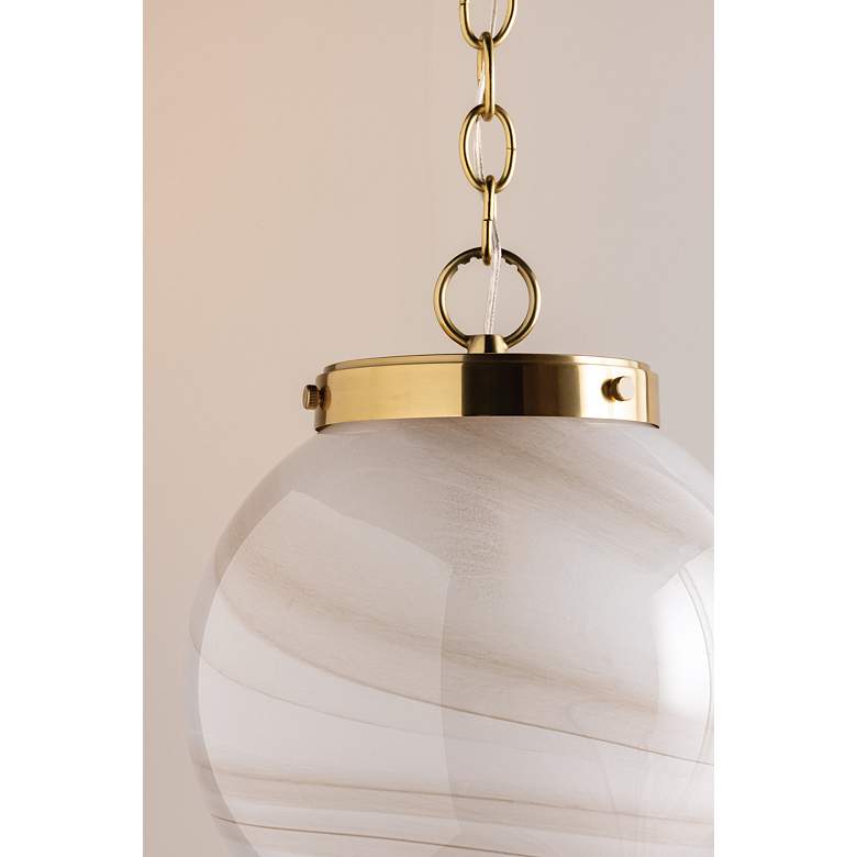 Image 6 Mitzi Ambra Pendant 11.75" in Aged Brass more views
