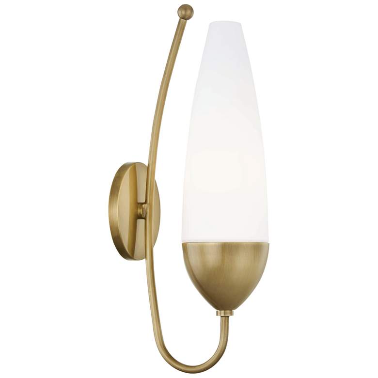 Image 1 Mitzi Amee 17 1/4" High Aged Brass Wall Sconce
