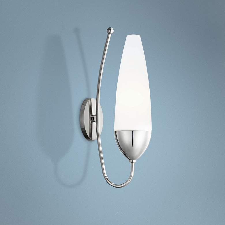 Image 1 Mitzi Amee 17 1/4 inch High Polished Nickel Wall Sconce