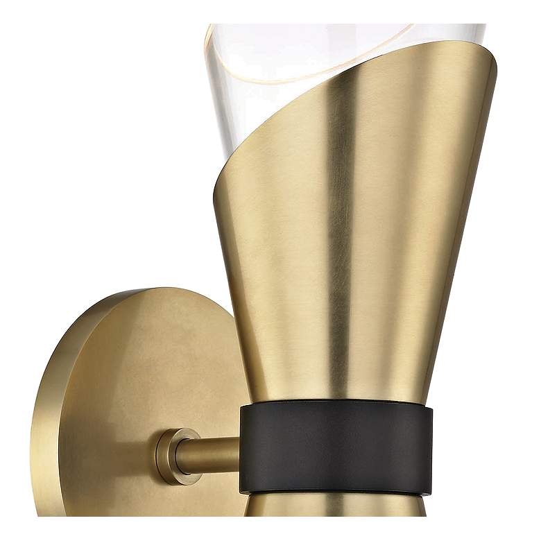 Image 3 Mitzi Angie 15" High Aged Brass 2-Light LED Wall Sconce more views