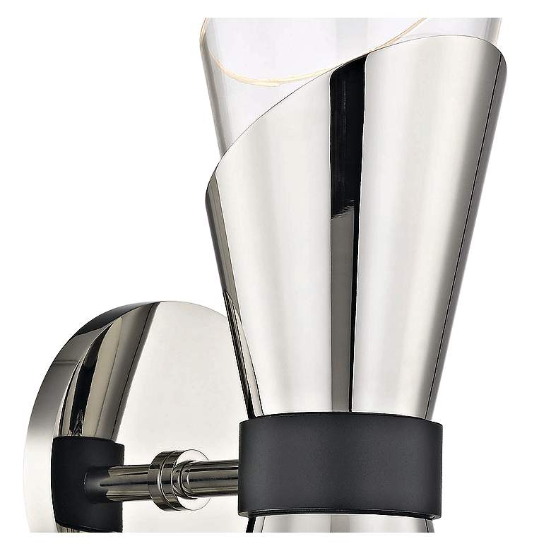 Image 2 Mitzi Angie 15" High Polished Nickel 2-Light LED Wall Sconce more views