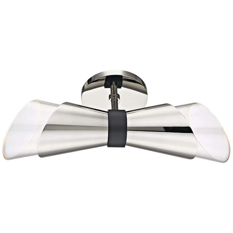 Image 3 Mitzi Angie 15" High Polished Nickel 2-Light LED Wall Sconce more views