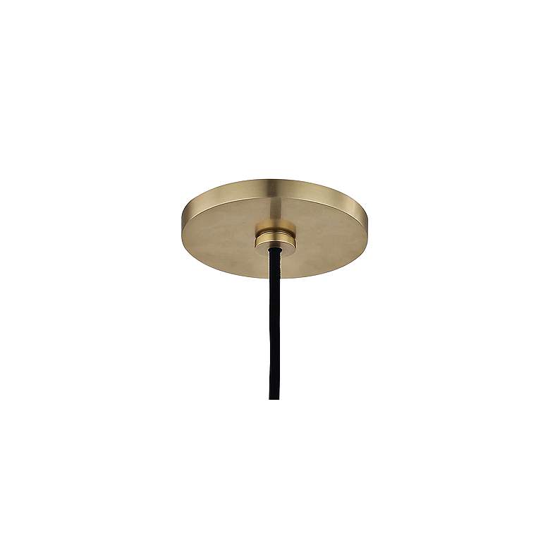Image 4 Mitzi Angie 4 1/2" Wide Aged Brass LED Mini Pendant more views