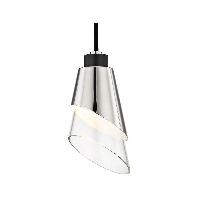 Image 2 Mitzi Angie 4 3/4 inch Wide Polished Nickel LED Mini Pendant more views
