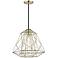 Mitzi Ani 15 1/2" Wide Brass Modern Geometric Pendant Light