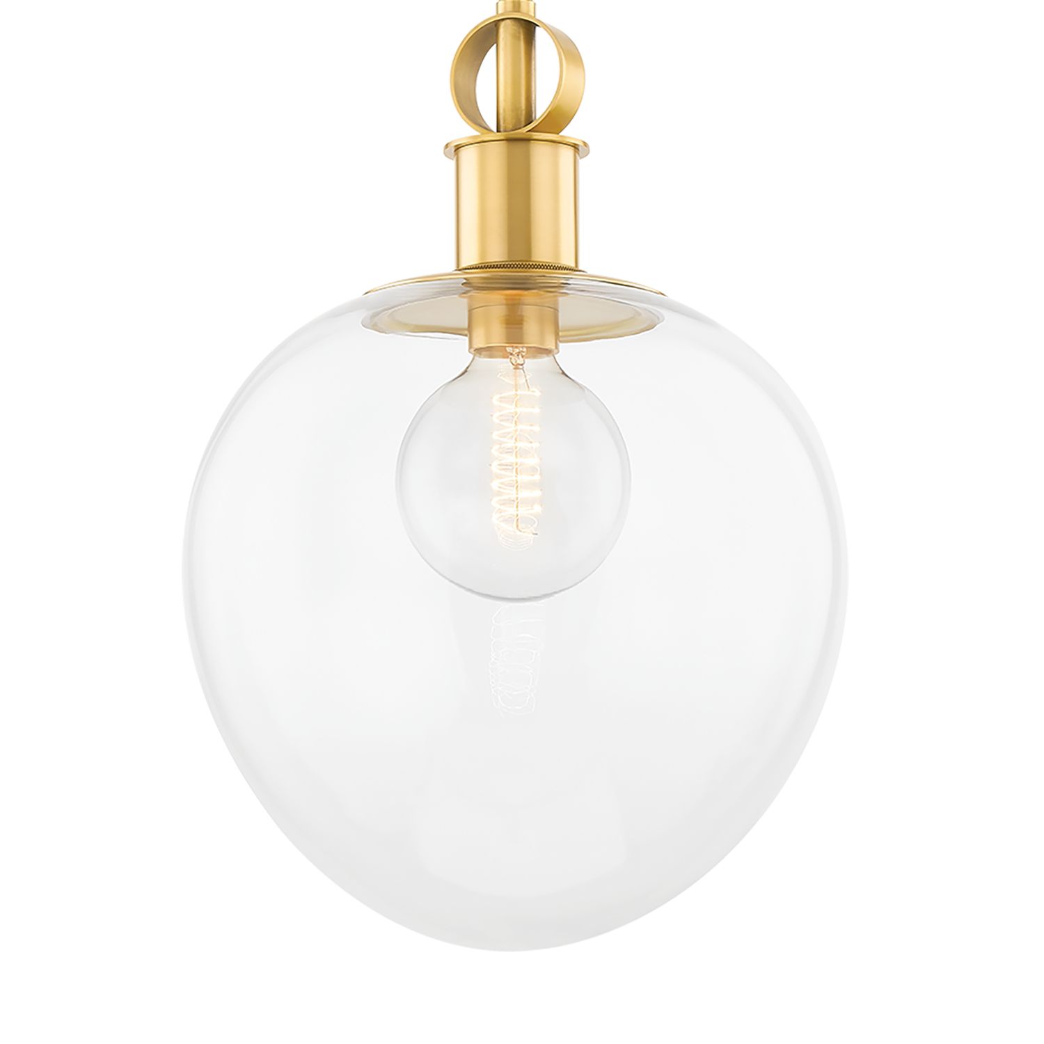 Image 2 Mitzi Anna 28" Aged Brass 1 Light Pendant more views