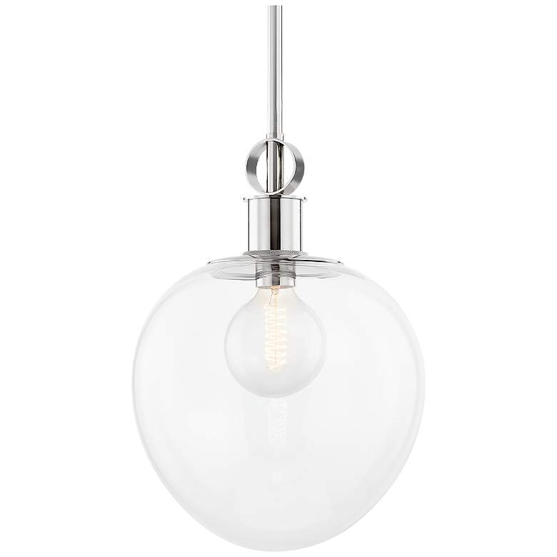 Image 1 Mitzi Anna 28" Polished Nickel 1 Light Pendant