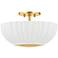 Mitzi Anne 15" Wide Aged Brass Ceiling Light