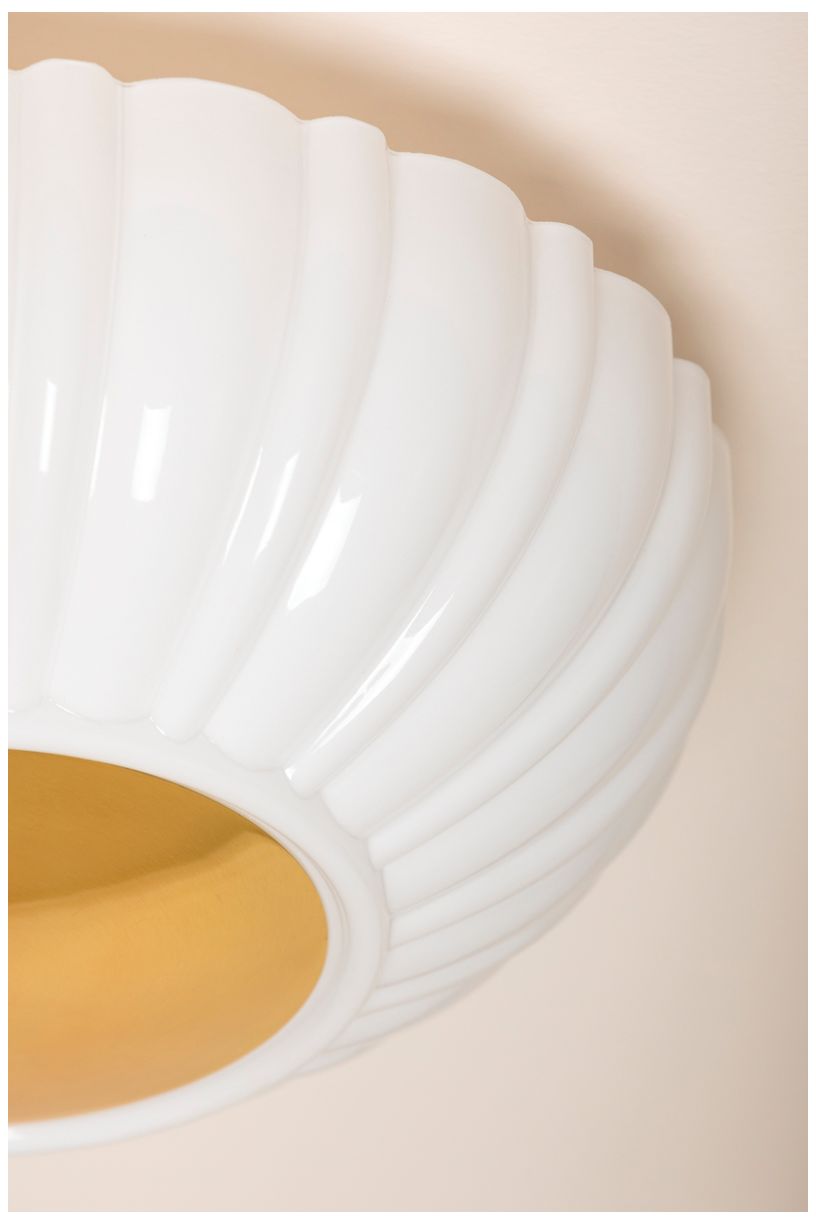 Image 3 Mitzi Anne 15" Wide Aged Brass Ceiling Light more views